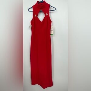 NWT FAVIANA SIZE 9/10 Prom DRESS Red Embellished